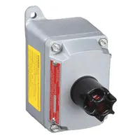 Single-gang pilot-light-only control station with one pilot light, 1/2-inch dead-end hub, and no legend. Provides visual indication of equipment status in industrial settings such as manufacturing plants and process facilities