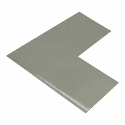 MIGHTY LINE Floor Marking Shape: L, Solid, Gray, No Legend, 4 in x 10 in, 50 mil Tape Thick - L-Shaped Floor Marking Tape