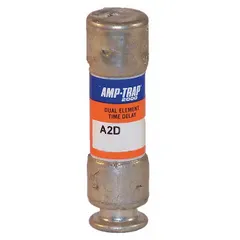 Class RK1 time-delay cylindrical fuse rated 1.4 A, 250 V AC and DC. Non-indicating type from the A2D-R series. Provides overcurrent protection in circuits with high inrush currents, such as motor control centers, panelboards, and feeder circuits.