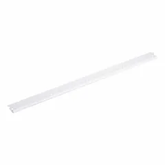 This heavy-duty steel top track is designed for mounting and suspending overhead doors, partitions, or storage systems. The slotted design provides adjustable hanging points. White epoxy-coated finish offers corrosion resistance. Includes mounting hardware.