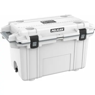 PELICAN 70Q-1-WHTGRY Heavy-Duty Chest Cooler, 70 qt, Gray/White - Heavy-Duty Chest Coolers