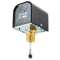 Single level sensor for detecting liquid levels in HVAC and boiler systems. Used in steam boilers, hot water systems, and process tanks to control water feed, low-water cutoff, and alarm functions. Replacement part for HVACR pumps, valves, and tubing applications.