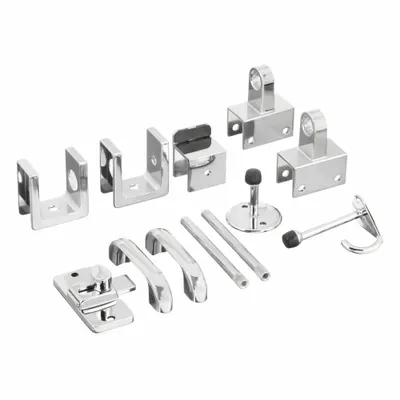 ASI GLOBAL PARTITIONS Out Swing Door Kit for Plastic Laminate Partitions - Door Hardware Kits for Bathroom Partitions