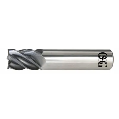 OSG Corner Radius End Mill: Carbide, TiAlN Coated, 5 Flute, 9/32" Mill Dia - Fast-Cutting Carbide Corner-Radius End Mills for Stainless Steel & Super Alloys