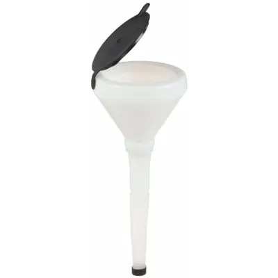 LIQUIDYNAMICS Spout Funnel with Screen: Polyethylene, 48 fl oz Fluid Capacity, 7 in Overall Dia - Spout Funnels with Screen
