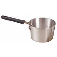 CRESTWARE Sauce Pan w/Cool Grip Handle: 5.5 qt Capacity, Aluminum, Riveted, Silver, Silicone Handle (MPN PAN5H)