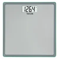 TAYLOR Bathroom Scale: Digital, kg/lb, 11 7/8 in Weighing Surface Wd, 11 7/8 in Weighing Surface Dp (MPN 7558410210)