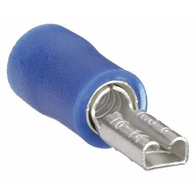 OEM Wire Disconnect: Female Socket, Blue, Vinyl, Partial Coverage - Partially Insulated Quick Disconnects