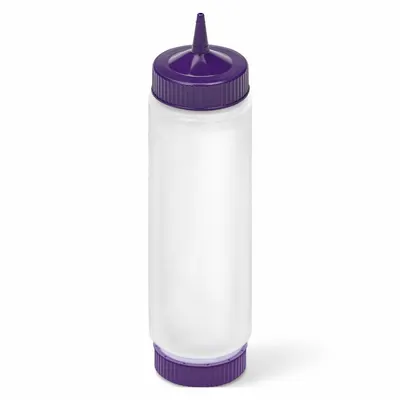 VOLLRATH Standard Squeeze Bottle, 24 oz, Clear/Purple, NSF Certified - Standard Squeeze Bottles