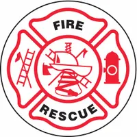 Hard Hat Label: Fire Rescue, 2 1/4 in Dia, English, Engineer-Grade Retroreflective, 1 Labels, Circle (MPN LHTL600)