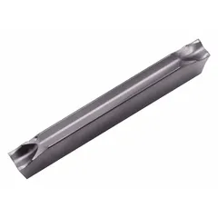 Indexable insert for cut-off and grooving operations in CNC lathes and automatic screw machines. Precision-ground geometry with PR1225 grade for wear resistance and toughness. Suitable for machining steel, stainless steel, and cast iron components.