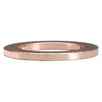 Copper sealing washer for hydraulic brake line connections. 25/32 in outside diameter, bronze color. Supplied in a 10-piece pack. Used to prevent fluid leaks at threaded joints in automotive, industrial, and heavy-equipment braking systems