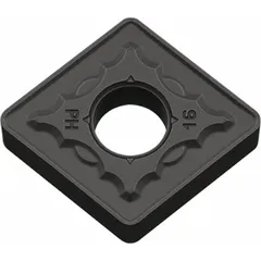 This diamond indexable turning insert is designed for precision machining of non-ferrous materials, ceramics, and composites. It is commonly used in finishing and semi-finishing turning and boring operations where tight tolerances and superior surface finish are required.
