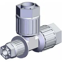 This PFA compression tube fitting from the SMC LQ3 series is used for connecting tubing in fluid handling systems. It accommodates 3/4 in OD x 3/4 in OD x 3/8 in OD tube sizes. The fitting complies with RoHS6 and RoHS10 standards