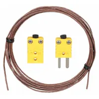 FLUKE Extension Lead: Extension Wire Kit, 500°F Max Temp °F, 260°C Max Temp °C, Male, Mini Connector (MPN 80PK-EXT)
