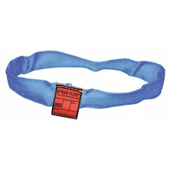 Endless round sling constructed from polyester and nylon, with a body diameter of 1 51/64 inches and a sling length of 12 feet. Designed for lifting and rigging applications where flexibility and load protection are required.