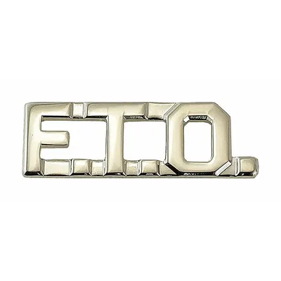 HEROS PRIDE F.T.O. Metal Rank Insignia, 3/8 in, Silver, Clutch Pin - Metallic Insignia