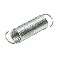 This extension spring features machine hooks on both ends for secure attachment in tension applications. With a 0.008 in wire diameter, 0.063 in outer diameter, and 3/4 in free length, it provides a pulling force to return components to their original position. Suitable for use in machinery, automation, and mechanical assemblies requiring consistent tension