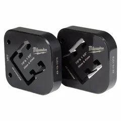 Shearing die set for use with strut shears, designed to cut strut channels measuring 1-5/8 in width and 7/8 in height. Enables clean, precise cuts for framing, cable tray supports, and conduit racks in commercial and industrial installations.