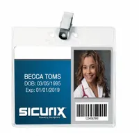 Badge Holder: Pouch, Horizontal, 7 1/4 in Badge Pouch Wd, 1 3/4 in Badge Pouch Ht, Plastic, 50 PK (MPN BAU 67840)