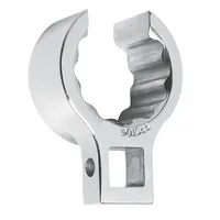 This SAE flare nut crowfoot wrench from PROTO features a chrome finish over alloy steel construction. With a 3/8 in drive size and 11/16 in, 12-point head, it is designed for tightening or loosening flare nuts in confined spaces where standard sockets cannot fit