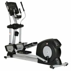 The PROMAXIMA CV-S24E elliptical trainer features Resist Hybrid Control for adjustable workout intensity. It includes 16 workout programs, iPod connectivity, and a USB charger. Suitable for low-impact cardiovascular fitness in commercial or home gym settings.