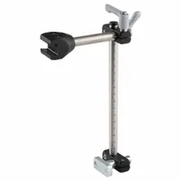This stainless steel conveyor rail mounting kit includes a mounting base and a flanged bolt with scale. It is used for mounting and adjusting conveyor rails in material handling systems, such as assembly lines and packaging equipment