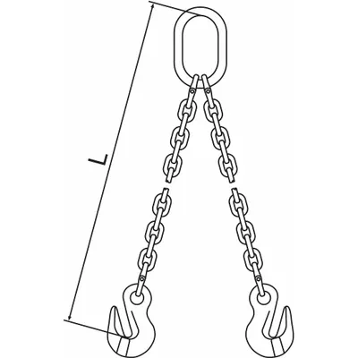 PEWAG Grade-120 Double-Leg Chain Sling - Grade-120 Double-Leg Chain Slings