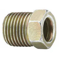 Flared Fitting Nut: 1/4 in OD Fitting Size, Flared, 7/16"-24 Thread Size A, 9/16 in Overall Lg (MPN 105X4)