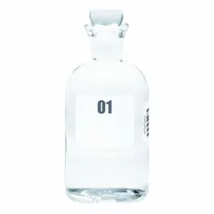 This 300 mL glass bottle is designed for biochemical oxygen demand (BOD) testing in water and wastewater analysis. It features a narrow mouth, colorless glass body, and includes a pennyhead stopper closure. The bottle measures 165 mm in height and complies with ASTM/USP standards.