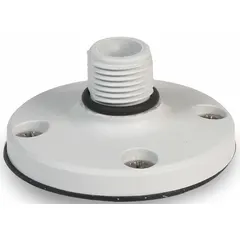 Threaded mount base for 200 Class modular tower lights. Gray housing with interlock connection and included gasket. IP65 rated. Overall height 1 5/16 in. Used to mount tower light stacks in industrial signaling applications.