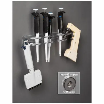 POLTEX Pipette and Pipette Aid Rack: 11 1/4 in Overall Wd - Pipette Holders