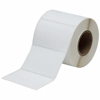 BRADY Pre-Cut Label Stock Roll: 2 in x 3 in, Acrylic, Permanent Adhesive, 250 Labels - Brady Inkjet Precut Label Rolls