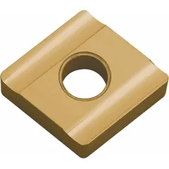 Diamond indexable turning insert for precision machining of non-ferrous materials. Used in finishing operations requiring tight tolerances and superior surface finish. Suitable for turning aluminum alloys, copper, and plastics.