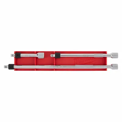 MILWAUKEE Socket Extension Set: 1/4 in Input Drive Size, 1/4 in Output Drive Size - Wobble Hand Socket Extension Sets