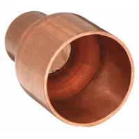 Wrot copper coupling with cup x cup ends and no center stop, designed for soldered joints in plumbing, HVAC, and refrigeration systems. Connects 1 1/2 in CTS to 3/4 in CTS copper tube sizes
