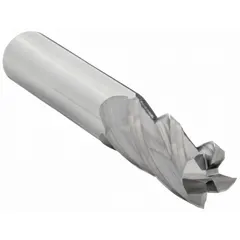 Carbide square end mill with 7 mm cutting diameter, 4 flutes, 19 mm length of cut, and 63 mm overall length. Designed for general-purpose milling of metals and composites. Suitable for slotting, profiling, and contouring operations.