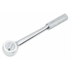 This reversible standard-head ratchet has a chrome finish and is non-magnetic. With an overall length of 10 1/4 in, it is suited for tightening and loosening fasteners in automotive, industrial, and mechanical applications.