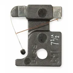 Fast-acting cricket fuse rated 7.5 A, 125 V AC, and 60 V DC. Part of the GMT series. Used for overcurrent protection in telecommunications equipment and other sensitive electronic circuits.