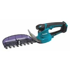 This 12 V battery-powered hedge trimmer features a 7-7/8 in blade length and cutting width, suitable for light trimming and shaping of hedges, shrubs, and bushes. Designed for precision work in tight spaces, it operates on the CXT platform and is sold as a tool only.