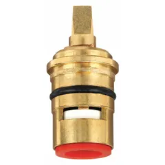 This ceramic disc faucet cartridge is a replacement part for Moen Commercial series faucets. It is designed for hot water applications and features a ceramic construction for reliable flow and temperature control. Suitable for use in commercial kitchen or lavatory faucets.
