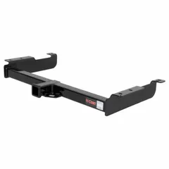 This Class III hitch is designed for the Chevrolet Savana 3500, constructed from powder-coated carbon steel. It offers a 6,000 lb gross trailer weight capacity and 6,000 lb gross vehicle weight capacity, suitable for towing trailers, boats, and equipment. No drilling is required for installation.
