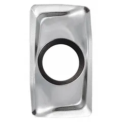 Rectangle (L) indexable milling insert for general-purpose machining of steel and cast iron. Suitable for face milling and shoulder milling operations on CNC and manual mills.