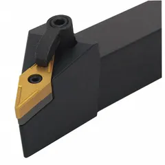This toolholder is designed for precision thread cutting on lathes and CNC machines. It accepts indexable carbide inserts to produce repeatable thread profiles. Suitable for general machining applications.