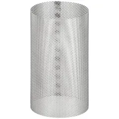This replacement Y strainer screen is constructed from 304 Stainless Steel with a 0.045 in perforated screen size and a non-asbestos seal material. It measures 7.25 inches in length. Used in industrial filtration systems to remove debris from steam, water, and process fluids.