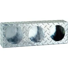 This gray aluminum light box provides a dedicated mounting solution for vehicle lighting equipment. It measures 18 inches in length, 6 inches in height, and 3 inches in width. Compatible with manufacturer model number SL40AR.