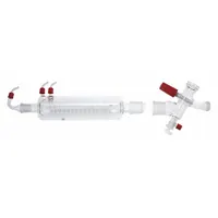 This rotary evaporator accessory functions as a distributor and stop valve for reflux distillation. It is compatible with IKA rotary evaporators and enables control of vapor flow and condensate return during solvent recovery and concentration processes in laboratory settings
