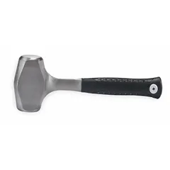 This steel drilling hammer features an octagonal-shaped head weighing 2 1/2 lb and an overall length of 11 in. It is used for heavy-duty striking tasks such as driving chisels, punches, and masonry nails in demolition, metalworking, and construction applications.