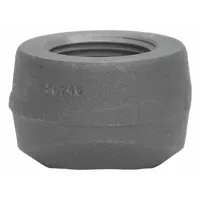This ANVIL pipe fitting is a threaded x threaded straight connector rated for 3000 psi maximum operating pressure. Constructed from steel, it is suited for high-pressure industrial piping systems such as steam, water, oil, and gas lines