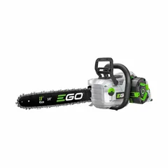 Top-handle chainsaw with automatic chain oiler. Powered by a 56V 6.0Ah battery, delivering performance equivalent to a 50cc gas engine. Suitable for tree pruning, limbing, and light-to-medium cutting tasks in yard maintenance and landscaping.